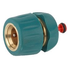 Соединитель шланг-насадка латунный с покрытием TPR, с автостопом, 1/2 RACO 4244-55105B   