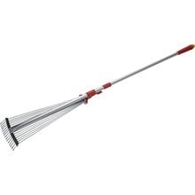 Грабли веерные, алюминиевый телескопический черенок GRINDA 421868   