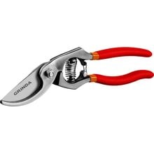 Секатор цельнокованый G-7, с направленным под углом лезвием, 210мм, рез до 25 мм, GRINDA 423107   