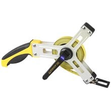 Мерная лента геодезийная стальная, мет. корпус, двухкомп. рукоятка, 20м STAYER 34166-20   