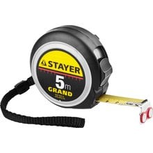 Профессиональная рулетка с двухсторонней шкалой 5 м/19 мм STAYER 3411-05-19   