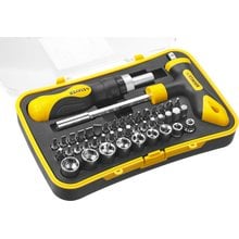 Отвертка реверсивная с битами и головками 43 предмета STAYER MASTER ТECHNO 25084-H43   