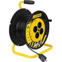 Удлинитель электрический на катушке 30 м ПВС 2 х 0.75кв мм 4 гнезда STAYER MASTER 55073-30   