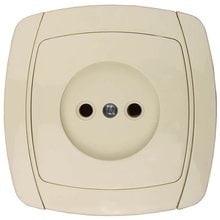 Розетка CITY LIGHT одинарная в сборе, без заземления, цвет бежевый, 16А/~250В СВЕТОЗАР SV-54200-B   