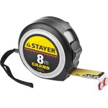 Профессиональная рулетка с двухсторонней шкалой 8 м/25 мм STAYER 3411-08-25   