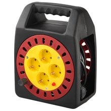 Удлинитель электрический на катушке 10 м ПВС 2 х 1кв мм 4 гнезда СВЕТОЗАР КОМФОРТ SV-55081-10   