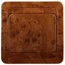 Выключатель ГАММА одноклавишный, цвет орех, 10A/~250B СВЕТОЗАР SV-54130-N   