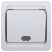 Выключатель ГАММА одноклавишный, с подсветкой, цвет белый, 10А/~250В СВЕТОЗАР SV-54131-W   