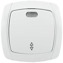 Белый проходной одноклавишный выключатель CITY LIGHT СВЕТОЗАР SV-54238-W   