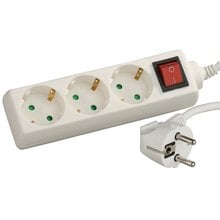 Удлинитель электрический 2 м ПВС 3 х 1кв мм 3 гнезда СВЕТОЗАР ОПТИМА SV-55035-2   