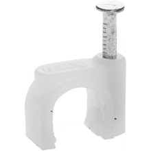 Скоба-держатель для круглого кабеля с оцинкованным гвоздем 6 мм 100 шт STAYER 4510-06   