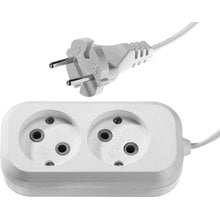 Удлинитель электрический 2 м ШВВП 2 х 0.75кв мм 2 гнезда СИБИН 55091-2   