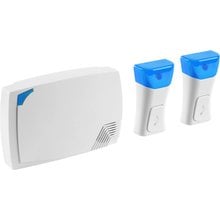 Звонок ОКТАВА электрический беспроводной 120м, 36 мелодий, 2 кнопки, А23, 3AA СВЕТОЗАР 58064-2   