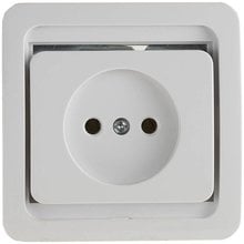 Розетка ГАММА одинарная, цвет белый, 16А/~250В СВЕТОЗАР SV-54100-W   