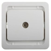 Розетка ГАММА телевизионная одинарная, цвет белый СВЕТОЗАР SV-54115-W   