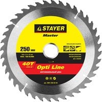 Диск пильный по дереву STAYER Master opti-Line 3681-250-32-40   
