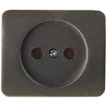 Розетка ГАММА без заземления, одинарная, без вставки и рамки, цвет темно-серый металлик, 16А/~250В СВЕТОЗАР SV-54100-DM   
