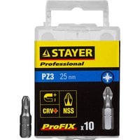 Биты PZ3 25 мм 10 шт STAYER ProFix 26221-3-25-10_z01   