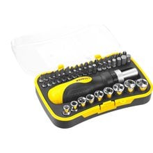 Отвертка реверсивная с битами и головками 46 предметов STAYER MASTER ТECHNO 25084-H46   