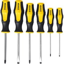 Набор: Отвертки HERCULES, STAYER 25055-H6, Cr-V, эргономичная двухкомпонентная рукоятка, 6 предметов STAYER 25055-H6_z03   