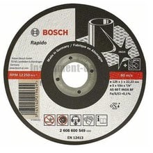Диск отрезной по нержавеющей стали Bosch 2.608.600.549 (125х22,2х1 мм)
