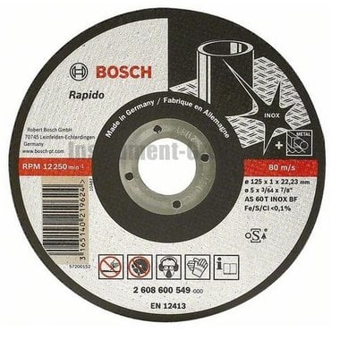 Диск отрезной по металлу Bosch 2.608.600.649 (300х22,2х3,2 мм)