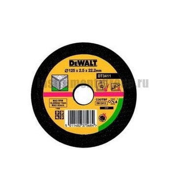 Диск отрезной по металлу DeWalt DT 3413 (125х22,2х2,5 мм)
