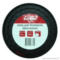 Леска Elitech 0809.002900 (3.0 мм; 200 м; звезда)
