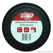 Леска Elitech 0809.002900 (3.0 мм; 200 м; звезда)