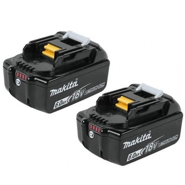 Аккумуляторы 2 шт. BL1860B Makita 197428-2 (18 В; 6 Ач; Li-Ion) с индикацией заряда