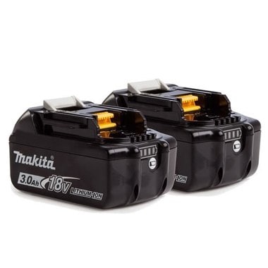 Аккумуляторы 2 шт. BL1830B Makita 197606-4 (18 В; 3 Ач; Li-Ion) с индикацией заряда