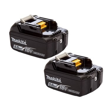 Аккумуляторы 2 шт. BL1850B Makita 197288-2 (18 В; 5 Ач; Li-Ion) с индикацией заряда