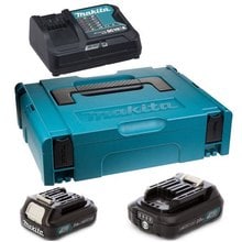 Набор 10.8 В CXT (BL1020B - 2 шт. + DC10SA + Makpac) Makita 197660-8