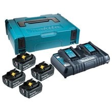 Набор 18 В LXT (BL1860B - 4 шт. + DC18RC + Makpac) Makita 198094-8