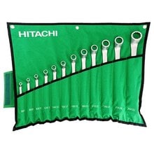 Набор раздвоенных кольцевых гаечных ключей Hitachi HTC-774019 (12 шт.)