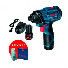 Аккумуляторный ударный гайковерт Bosch GDR 120-LI + 5 сверл по металлу HSS-G 06019F0005